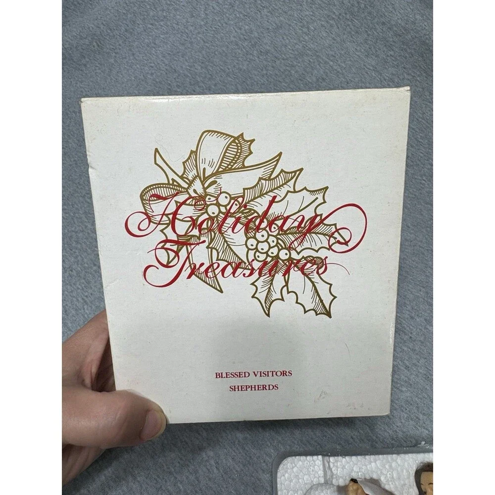 Avon‎ Holiday Treasures Blessed Visitors Shepherds 2002 In Box Christmas